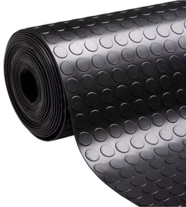 piso modelo moeda de pvc preto